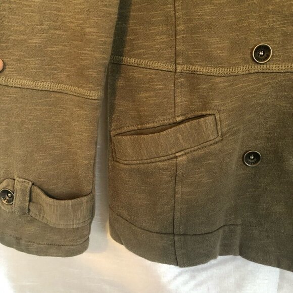 Hurley Cotton Blazer Ladies Sm Heathered Army Green - Picture 7 of 13